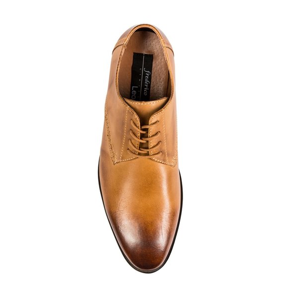 FREDERICO LEONE “HUDSON”TAN  PLAIN TOE OXFORD